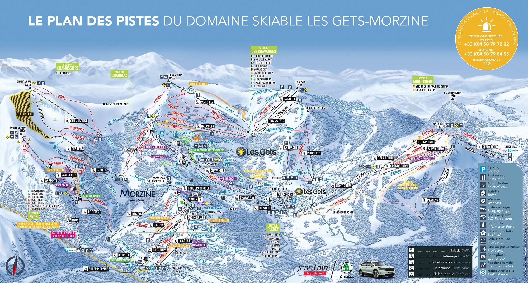 Portes du soleil piste map