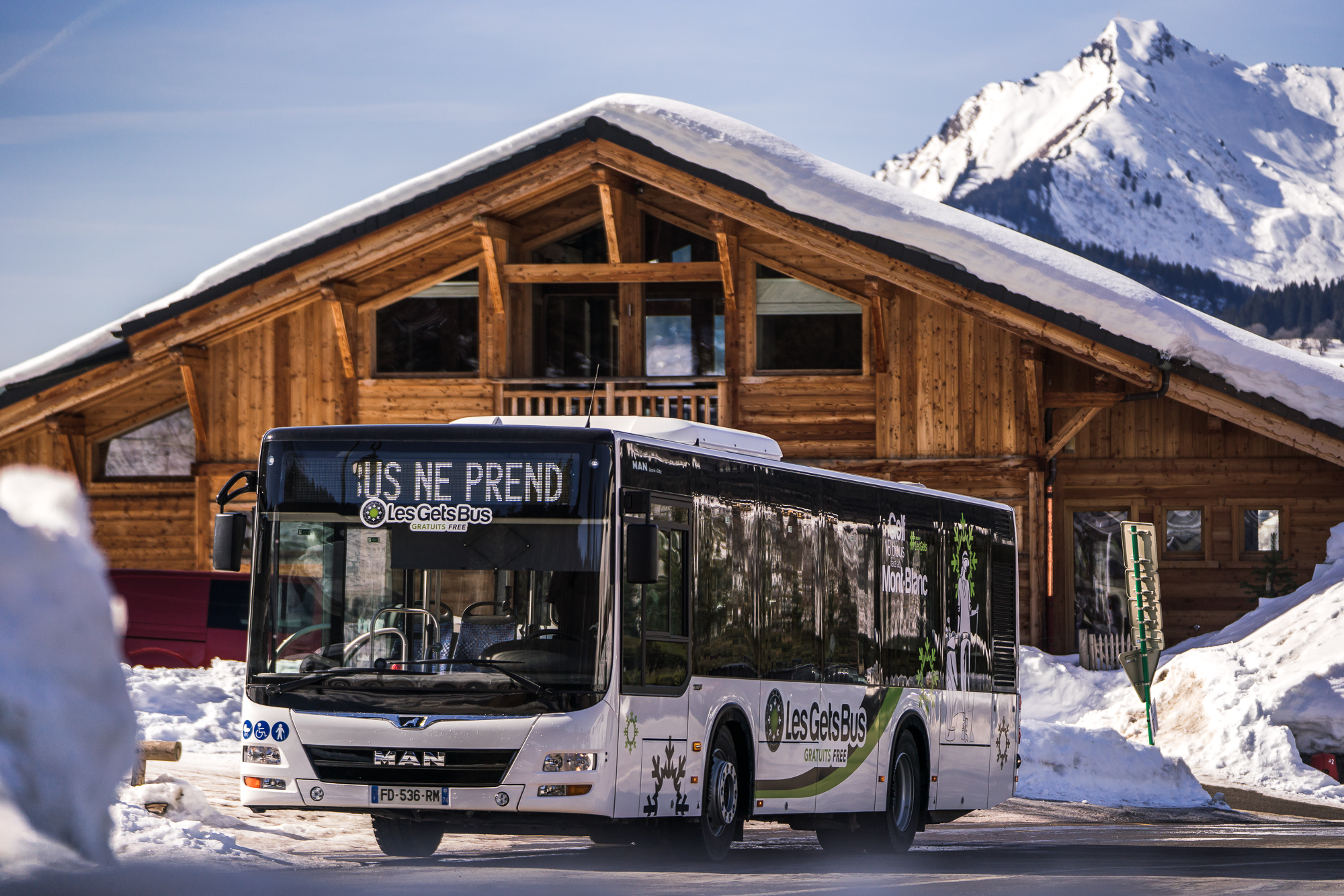 Bus gratuit des Gets en hiver